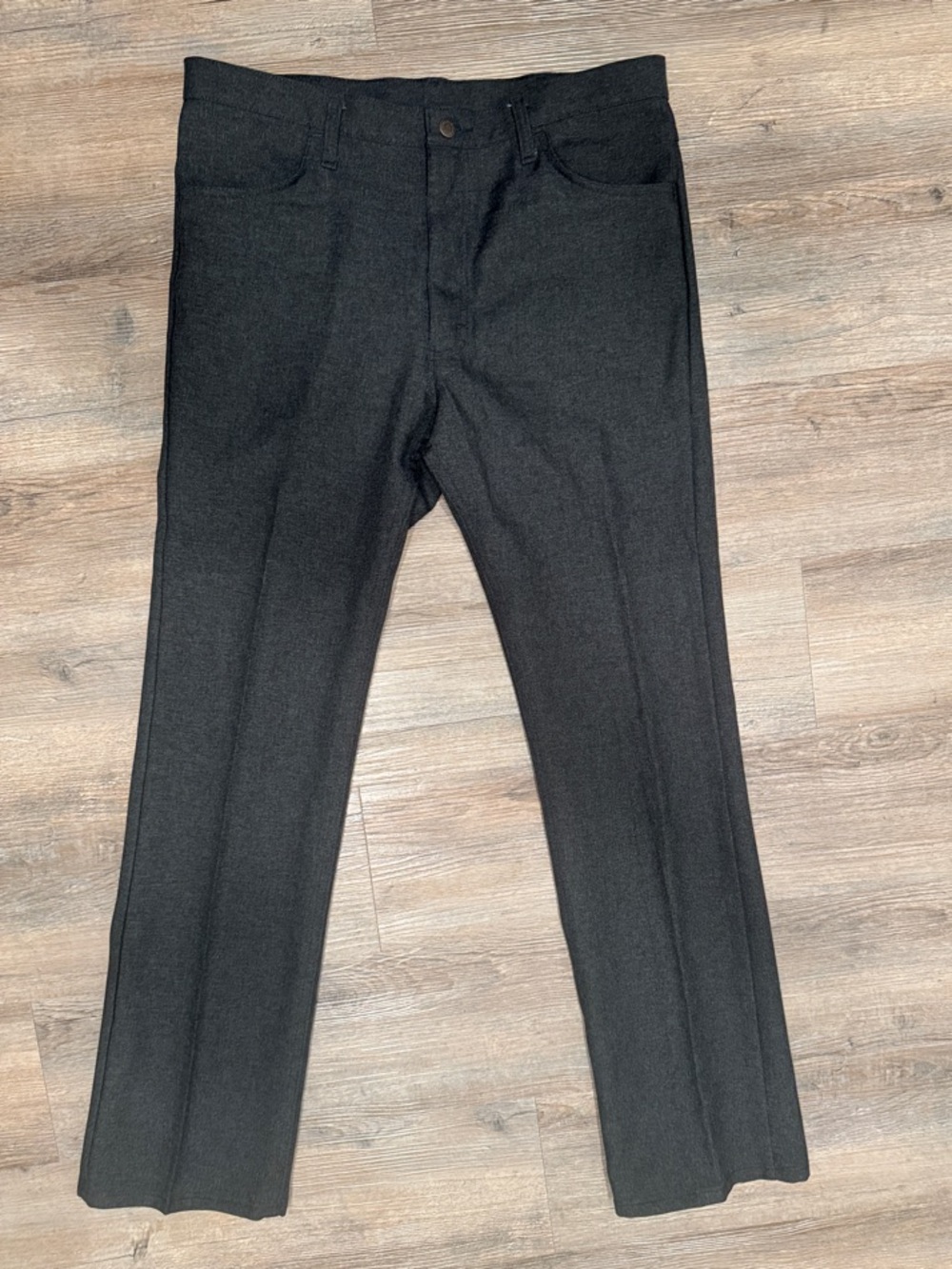 Wrangler Straight-Leg Dress Pants in Gray